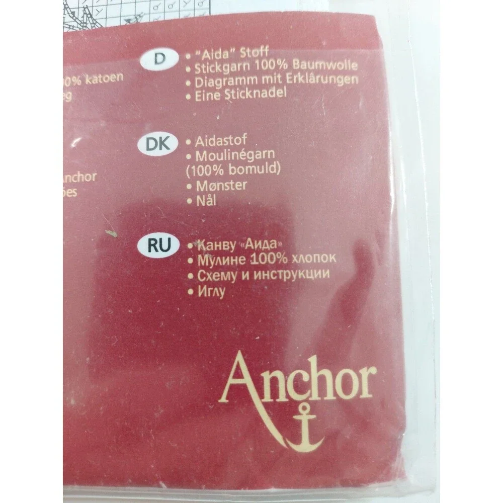 Anchor PCE202 Robin Counted Cross Stitch Kit - Bird & Holly Design, UK Made